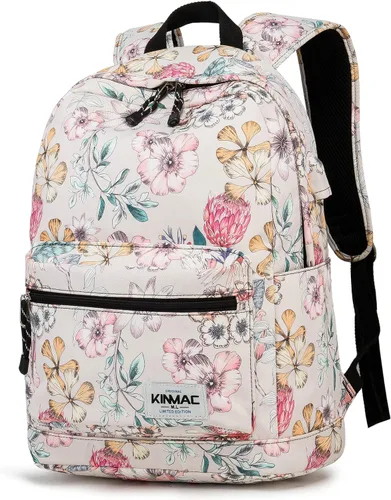 Miniatura 21 de Kinmac Mochila resistente al agua para laptop con puerto de carga USB para laptop de hasta 15.6 pulgadas (bordado)