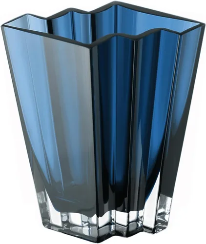 Miniatura 9 de Jarrón de cristal, amatista, diseño cheurón, 5.5 pulgadas de altura, resistente, fabricado en Europa, por Barski