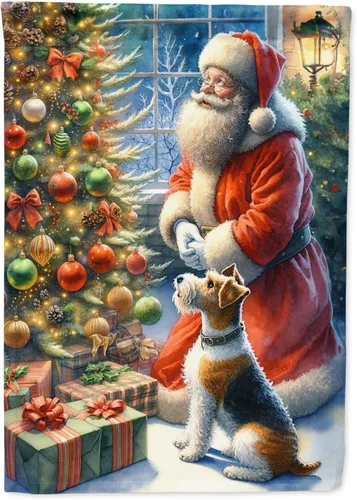 Miniatura 111 de Caroline's Treasures DAC4159CHF - Bandera de casa de Husky siberiano y Papá Noel para porche, grande, para colgar en la pared, poliéster