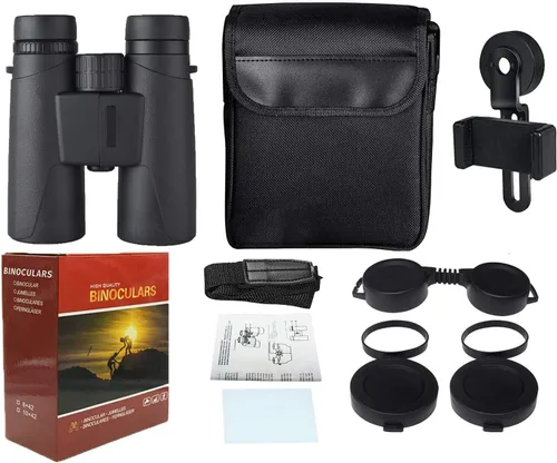 Miniatura 4 de Prismáticos profesionales de 10 x 42 con adaptador para smartphone, compactos, impermeables, de baja visión nocturna, para adultos, observación