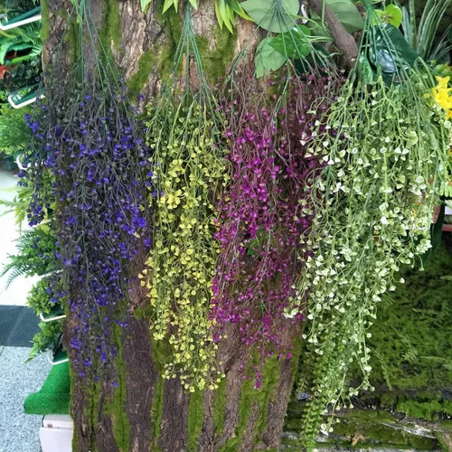 Miniatura 4 de 2 plantas colgantes artificiales para interiores, plantas colgantes falsas al aire libre, plantas artificiales para bodas, fiestas, hogar, jardín