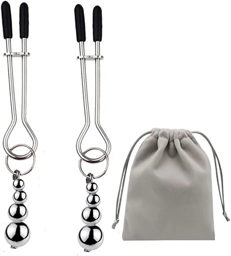 Abrazadera de pezón colgante no perforante, ajustable, sexy, clip de pezón, abrazaderas de clip para pezón, anillo de nudo, joyería para el cuerpo,