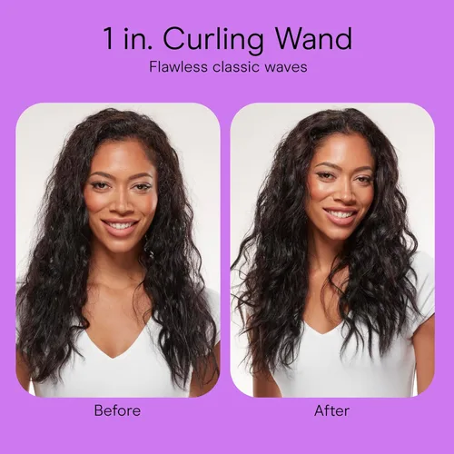 Miniatura 9 de Conair Varita Rizador de Cerámica Doble de 1 Pulgada con Pinza, Produce Olas Impecables, Rizador para Usar en Cabello Mediano y Largo, Rizador