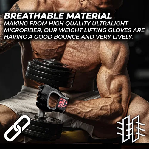 Miniatura 21 de Guantes de entrenamiento FIGHTSENSE para hombres y mujeres, guantes de levantamiento de pesas con palma acolchada de silicona antideslizante