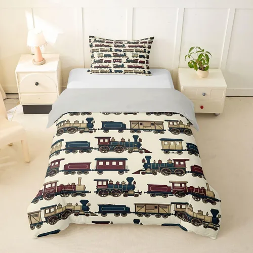 Miniatura 21 de Feelyou Race Car Duvet Cover Twin Size Boys Girls Speed Sports Car Bedding Set Breathable Soft Racing Comforter Cover 2Pcs Black White Checked
