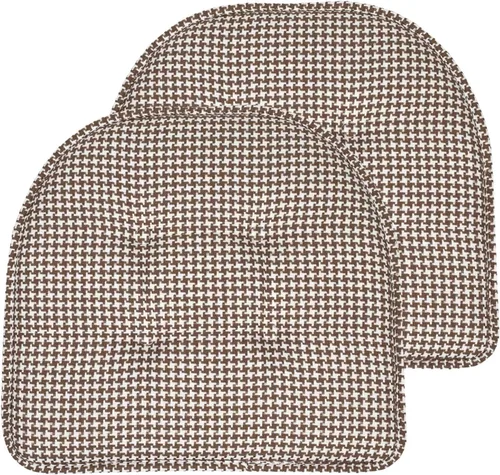 Miniatura 146 de Sweet Home Collection - Cojín de espuma viscoelástica para silla con capitoné, antideslizante, parte trasera de goma, en forma de U, 17 x 16 Piel
