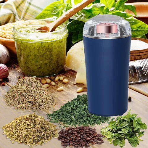 Miniatura 3 de Molinillo eléctrico de hierbas de 200 W, potente molienda rápida para especias secas, capullos florales con cepillo, fácil de poner y quitar con un