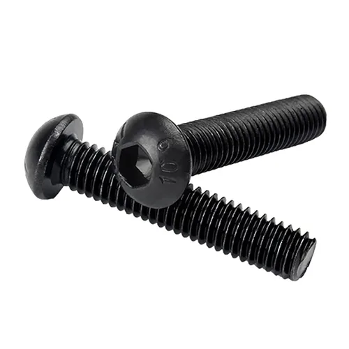 Miniatura 6 de 35 tornillos hexagonales de acero de aleación de grado 10.9 con cabeza de botón, óxido negro, M8 x 16/20/25/30/1.575 in Allen Head Hex Drive