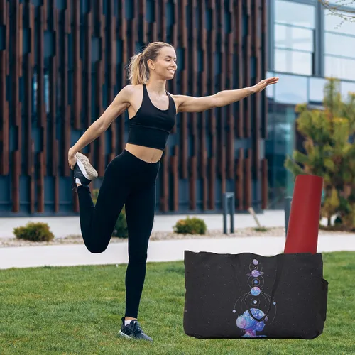Miniatura 5 de HEALTHY DREAM Elegante bolso de mano para mujer Bolso grande con asas de correa para el hombro yoga, playa, deportes, naturaleza y compras