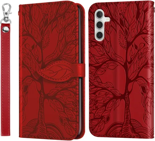 Miniatura 21 de Samsung Galaxy A03s - Funda tipo cartera con tarjetero y ranura a prueba de golpes, de piel sintética, con función atril y protección magnética