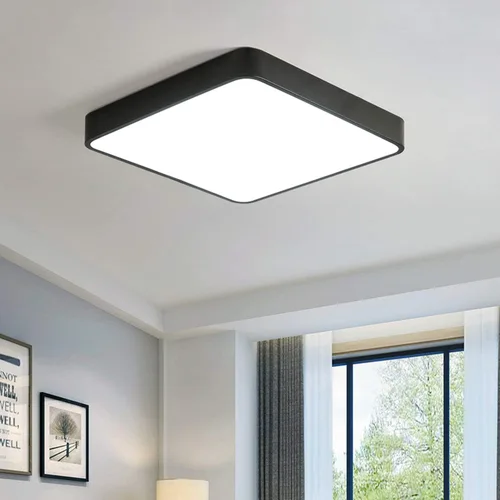 Miniatura 11 de Ganeed luces de techo LED de 19.6 pulgadas, lámpara de techo LED de montaje empotrado cuadrado de 39W, 6500K, lámpara de techo de luz diurna, Blanco