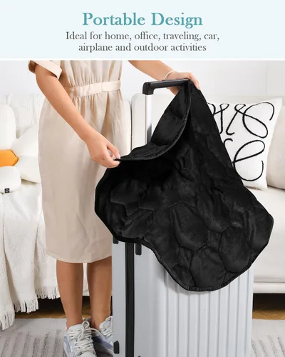 Miniatura 4 de Topblan Manta con peso de 7 libras para adultos, manta con peso pequeña para siestas, relajación, relajación y viajes, agradable al tacto y lavable