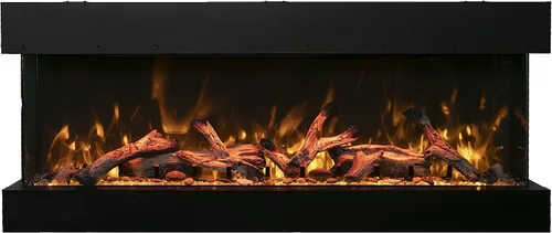60-TRU-View-XL XT - Chimenea eléctrica de 3 caras de 60 pulgadas, calentador de chimenea de vidrio de 3 lados con control remoto y temporizador de 8