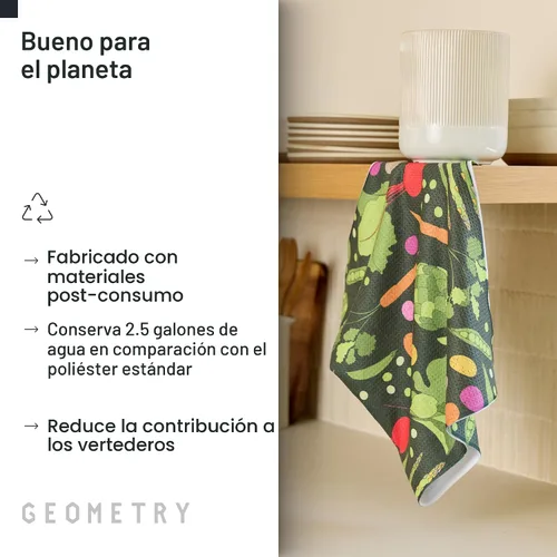 Miniatura 3 de GEOMETRY Toallas de Cocina de Té - Toallas de Platos de Microfibra de Secado Rápido para Cocina Spring Sprout, 18" x 30" 1 Paquete Brote de primavera