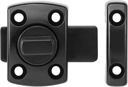 Miniatura 7 de INIRET Paquete de 2 pestillos de cerrojo giratorio para puerta, cerradura de puerta de seguridad, cerradura de puerta para mascotas, muebles