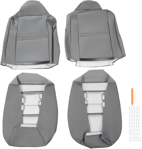 Miniatura 6 de ECOTRIC Juego de fundas para asientos delanteros y traseros con inclinación Compatible con Ford F250 F350 Lariat XL FX4 & XLT Regular Super y cabina