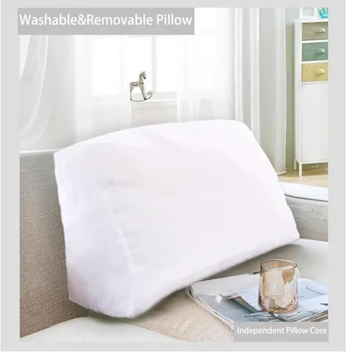 Miniatura 2 de Almohada de cuña para cabecero de cama con funda extraíble, soporte de posicionamiento triangular, respaldo de lectura, almohada de cuña