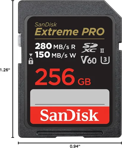 Miniatura 7 de SanDisk 256GB Extreme PRO SDXC UHS-II Tarjeta de memoria - C10, U3, V60, 6K, 4K UHD, Tarjeta SD - SDSDXEP-256G-GN4IN