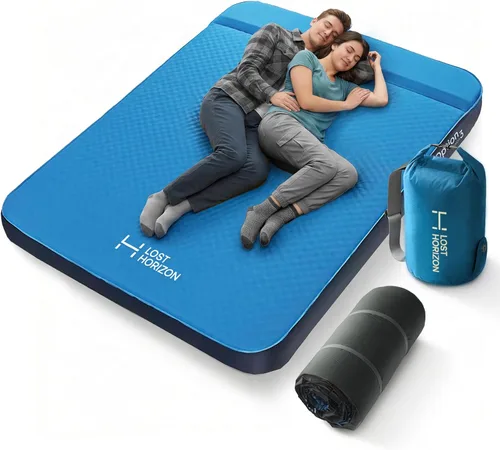 Miniatura 7 de Lost Horizon Air & Foam Camping Mattress, Self-Inflating Sleeping Pad, 3" Thick, with Pump Sack, Twin