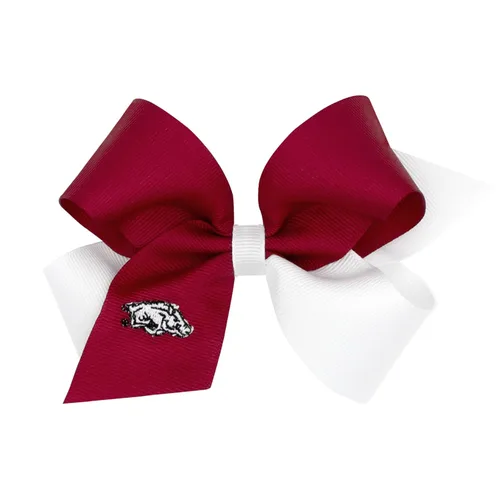 Miniatura 20 de Divine Creations - Lazo para el pelo de dos tonos para niñas con temática universitaria para el día del juego, por Wee Ones en un clip WeeStay