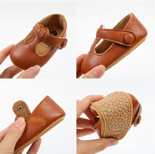 Miniatura 7 de WILLFUN Zapatos planos Mary Jane para bebés y niñas con lazo, vestido de princesa, zapatos de cuna, suela de goma suave antideslizante