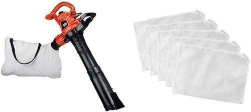 BLACK+DECKER - Soplahojas eléctrico 3 en 1, aspirador de hojas, triturador, 12 amperios (BV3600)