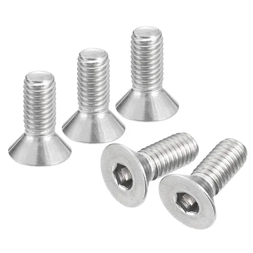 Miniatura 28 de Uxcell tornillos de cabeza avellanada plana #8-32x1-1/2, 10 unidades de tornillos de cabeza plana con rosca completa de acero inoxidable 304