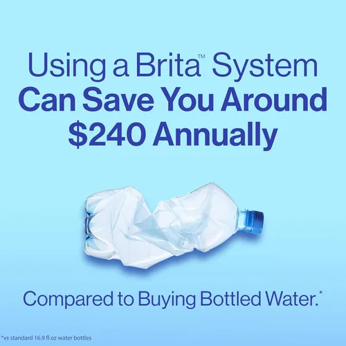 Miniatura 5 de Brita UltraMax - Dispensador de agua grande con 1 filtro BritaPlus, capacidad de 27 tazas, negro y 4 filtros de agua Brita Plus, dura 8 meses
