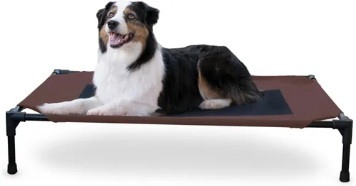 Miniatura 22 de K&H PET PRODUCTS - Cuna elevada para mascotas con centro de malla, varios tamaños Malla Chocolate/Negro