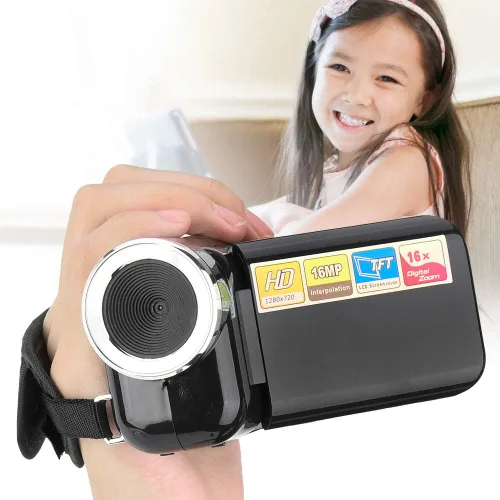 Miniatura 3 de Videocámara digital para niños – Cámara de video HD con zoom digital 16X con pantalla LCD TFT de 2 pulgadas, grabadora de video portátil para niños