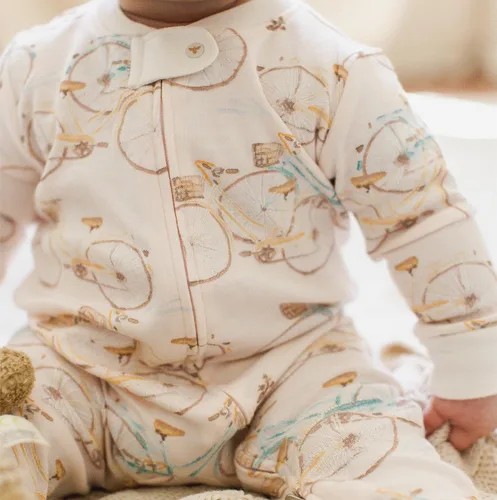 Miniatura 234 de Burt's Bees Baby - Pijama de una pieza para bebé, mameluco para dormir y jugar, algodón 100% orgánico, cremallera frontal