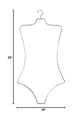 Miniatura 7 de NAHANCO BFWC12 - Colgador de traje de baño con forma de cuerpo de alambre para mujer, cromado (paquete de 12)