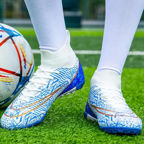 Miniatura 6 de YANGTAOZI Zapatos de fútbol de césped para niños y niñas, jóvenes, para interiores y exteriores, zapatos de fútbol (niños pequeñosniños grandes)