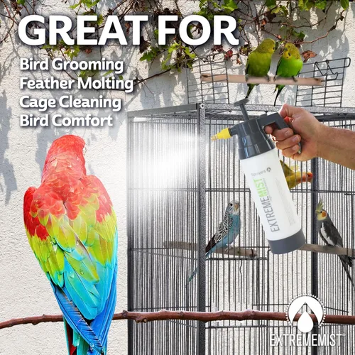 Miniatura 2 de ExtremeMIST Pulverizador para pájaros de alto rendimiento Mister de bomba aviar ultrafino Mister de baño de pájaros de mano para mascotas