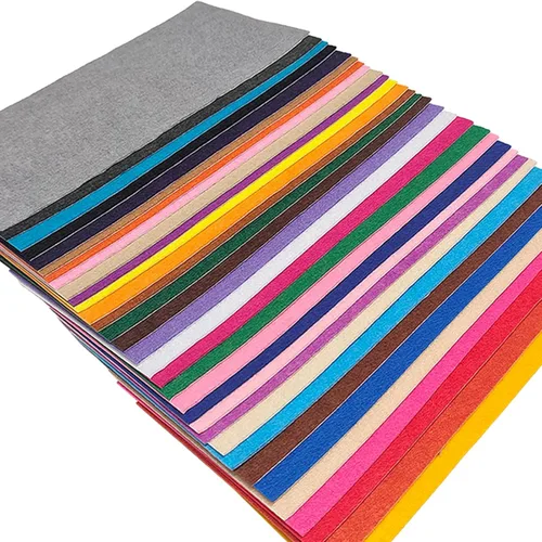 Miniatura 2 de Jtnohx Hojas de fieltro autoadhesivas, fieltro con parte trasera adhesiva, 33 piezas de 10 cm x 20 cm hojas rígidas, 33 colores hoja rígida