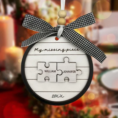 Miniatura 11 de Adorno personalizado para el primer aniversario, recuerdo romántico de corazón de cerámica con nombres y año, regalo para parejas, decoración única