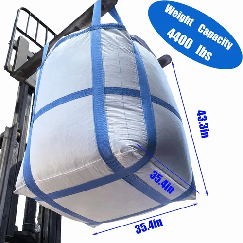 Miniatura 3 de Paquete de 8 bolsas FIBC a granel, bolsa de 2 toneladas, 35.4 pulgadas de largo x 35.4 pulgadas de ancho x 43.3 pulgadas de alto, 4400 libras SWL