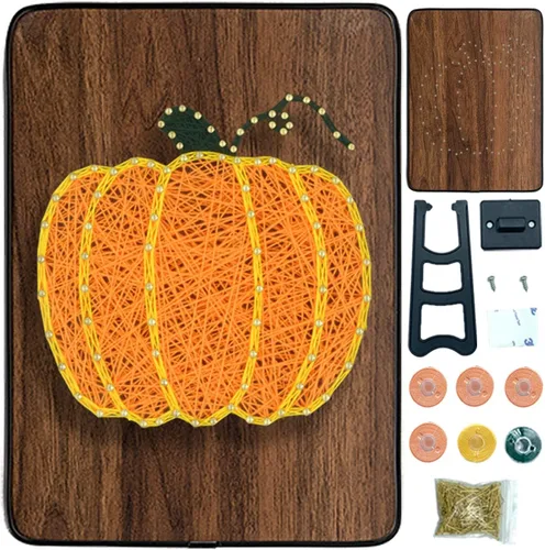 BAZIMA - Kit de arte de cuerda para principiantes, kit de manualidades de calabaza, regalo único, kit de manualidades para vacaciones