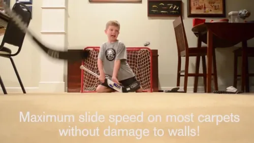 Miniatura 2 de Alfombra de piso interior de espuma de hockey brillante para rodillas, juguete de entrenamiento de portero suave y seguro, para niños, el disco