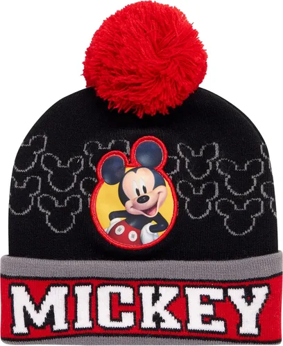 Miniatura 5 de Disney Sombrero de invierno para niños, paquete de 2 gorro con pompones Lightning McQueen o gorro de Mickey Mouse (4-7)