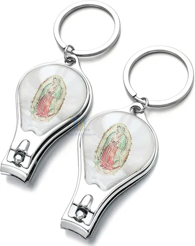 Miniatura 5 de WE Our Lady of Guadalupe (12 piezas) Llavero de bautismo con cortaúñas y abridor de recuerdos de fiesta para bebés niños y niñas/recuerdos