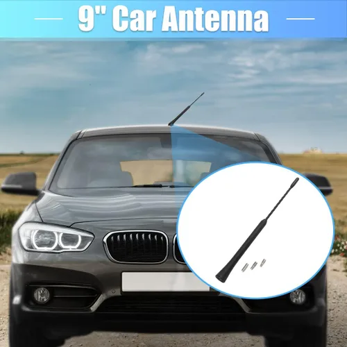 Miniatura 2 de X AUTOHAUX 9" Antena de radio universal para coche AM FM Antena aérea flexible Antena de radio de 22 cm Booster de señal Mástil de techo