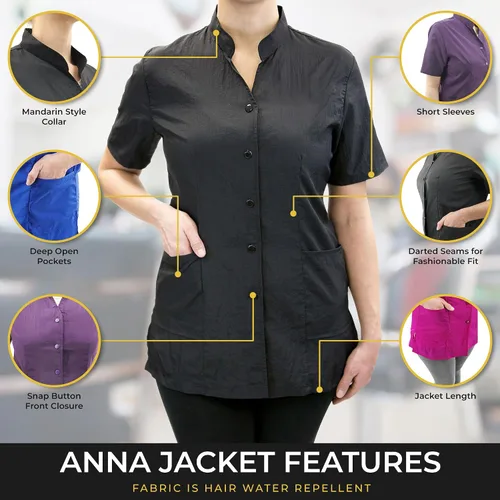 Miniatura 5 de CHARLENE Chaqueta Anna, uniforme de nylon para estilista de alta moda