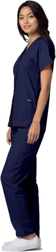 Miniatura 5 de Adar - Ropa quirúrgica universal para mujer - Top médico con cierre frontal
