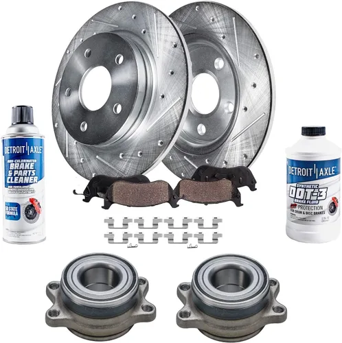 Miniatura 44 de Detroit Axle - 4 rotores de freno para Chevrolet Cruze Volt Orlando Verano, rotores de freno de disco perforados y ranurados de repuesto : rotor