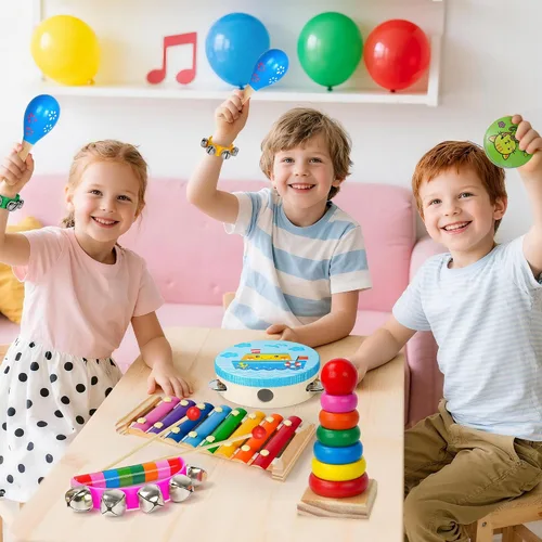 Miniatura 3 de Childom - Instrumentos musicales para niños pequeños, juguetes musicales para bebés, regalos educativos para niños en edad preescolar, regalos
