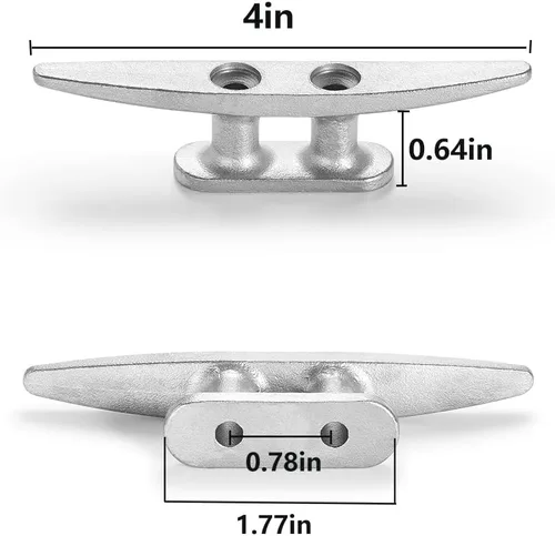 Miniatura 3 de ZOMCHAIN Tacos de barco, 4 pulgadas/6 pulgadas, acero inoxidable 304, para decoración marina, cubierta, náutica (paquete de 4 / 6 unidades)
