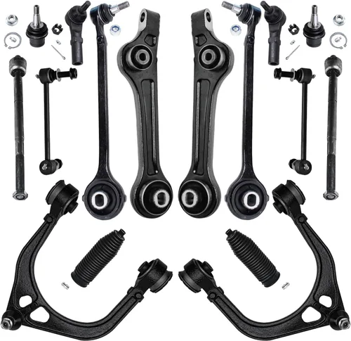 Detroit Axle - Kit de suspensión RWD Front End de 16 piezas para Chrysler 300 Dodge Charger Challenger 11-14, 6 brazos de control, 4 barras de