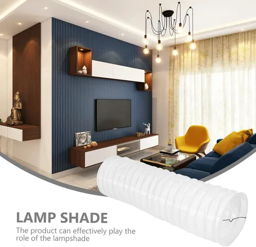 Miniatura 4 de Uonlytech Juego de 2 pantallas de repuesto de papel de estilo nórdico, 39.37 x 17.32 x 8.66 pulgadas, cubierta de luz inspirada en Japón para sala