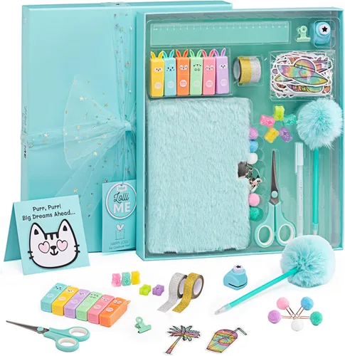 HAPPY LOLLI Mint LolliME - Kit de diario de bricolaje para adolescentes y niñas de 8 a 14 años, regalo de cumpleaños, juego de diario con cerradura